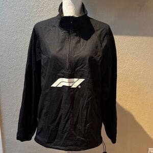 Black F1 Logo Pullover Jacket